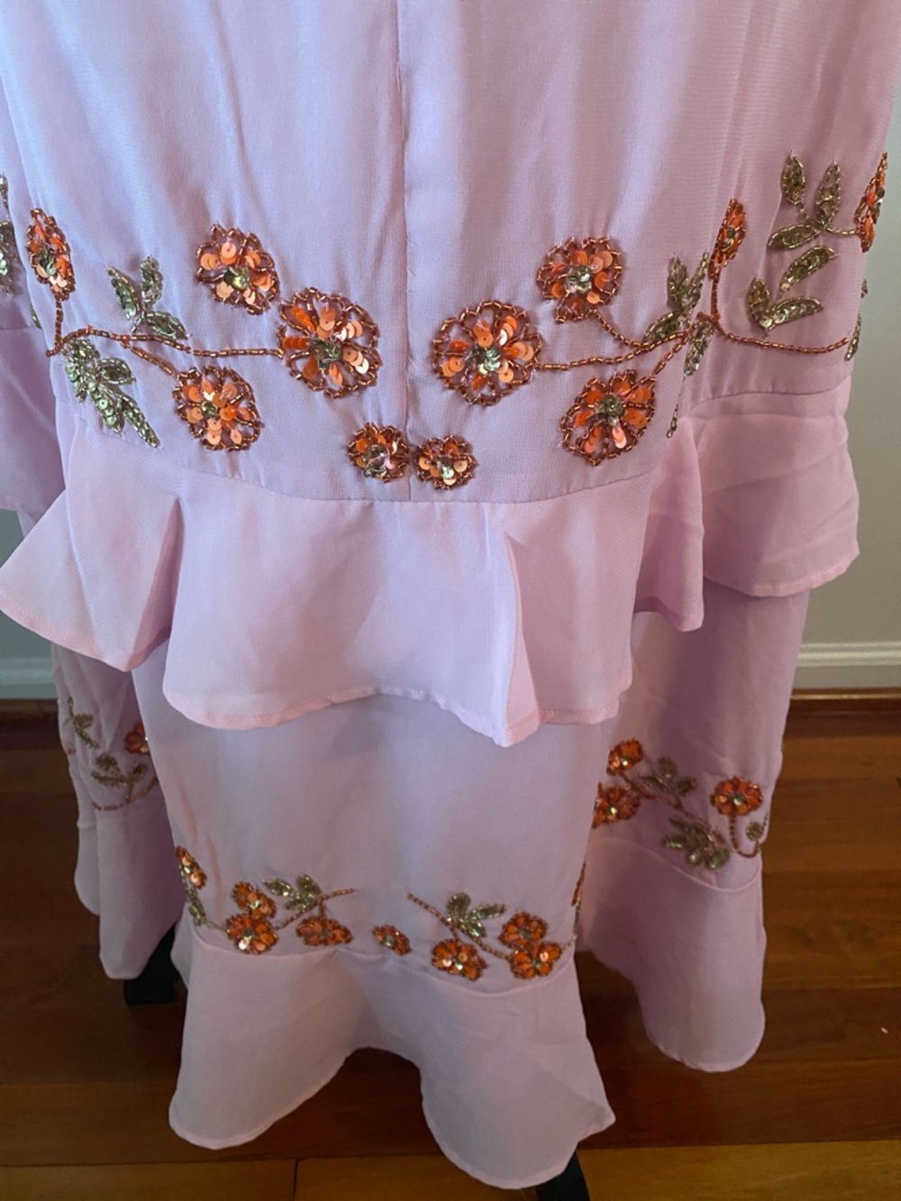 Maya Deluxe size 12 pink embellished beaded dress NWT - Picture 6 of 12